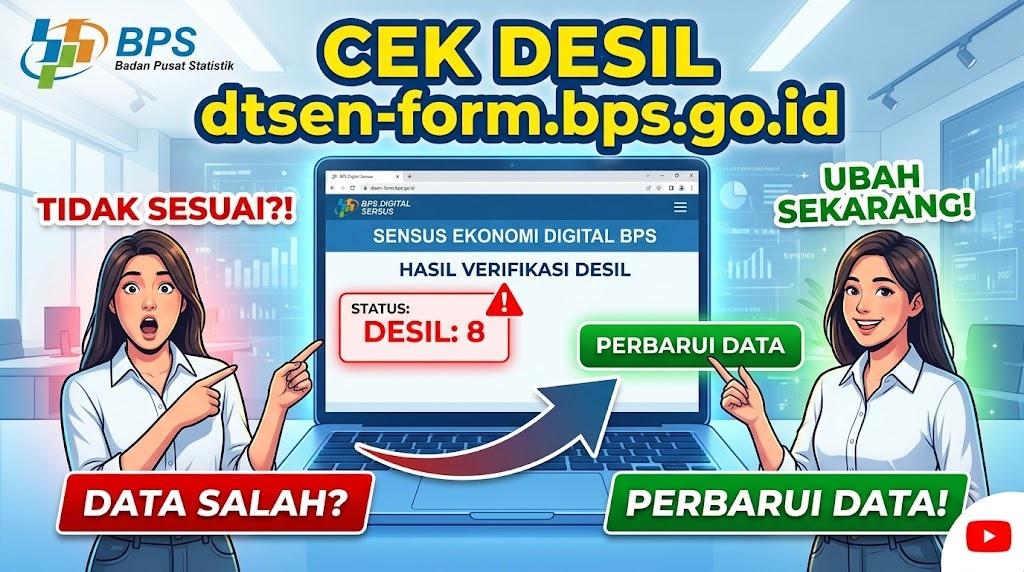 Kemerdekaan Data - Cek Desil di dtsen-form.bps.go.id dan Perbarui Data Jika Tidak Sesuai